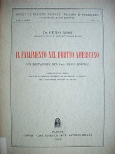 Il fallimento nel Diritto Americano