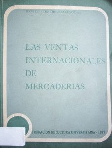 Las ventas internacionales de mercaderías