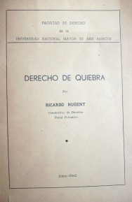 Derecho de quiebra