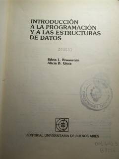 Introducción a la programación y a las estructuras de datos