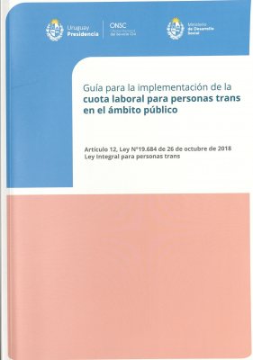 Guía para la implementación d ela cuota laboral para personas trans en el ámbito público