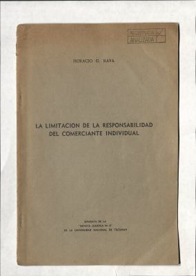 La limitación de la responsabilidad del comerciante individual