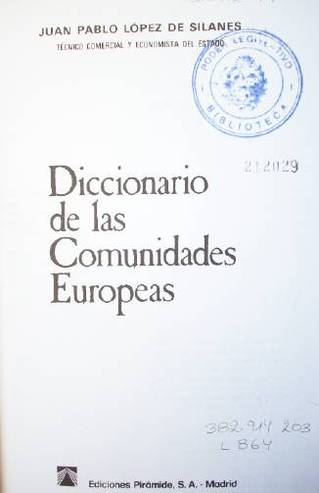 Diccionario de las Comunidades Europeas