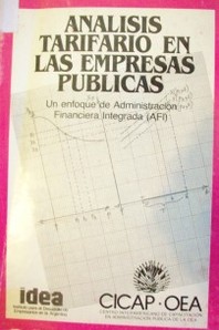 Análisis tarifario en las empresas públicas : un enfoque de Administración Financiera Integrada (AFI)