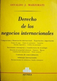 Derecho de los negocios internacionales