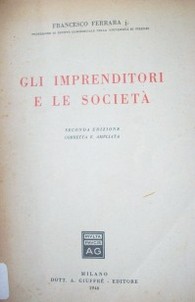 Gli imprenditori e le societè