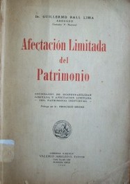 Afectación limitada del patrimonio