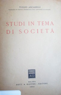 Studi in tema di società