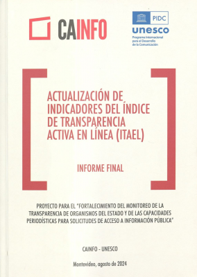 Actualización de indicadores del índice de transparencia activa en línea (ITAEL) : informe final