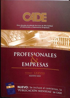 Revista CADE : Profesionales & Empresas, T.LXXVIII - Ago.2025