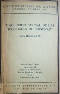 Disolución parcial de las sociedades de personas