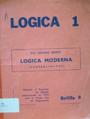 Lógica moderna : (Generalidades)