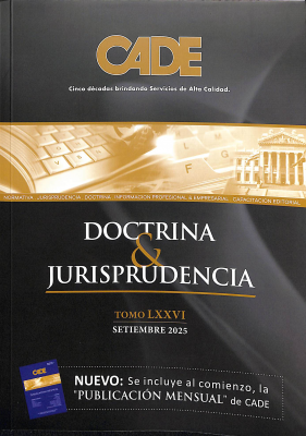 Revista CADE : Doctrina & Jurisprudencia, T.LXXVI - Set. 2025