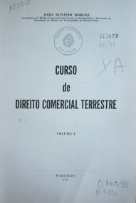 Curso de direito comercial terrestre