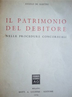 Il Patrimonio del Debitore: nelle procedure concursuali