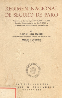 R&eacute;gimen nacional de seguro de paro