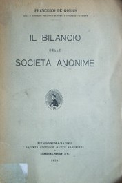 Il bilancio delle società anonime