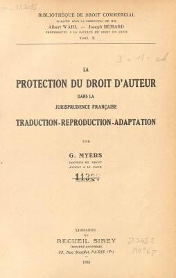La protection du droit d&acute;auteur dans la jurisprudence fran&ccedil;aise
