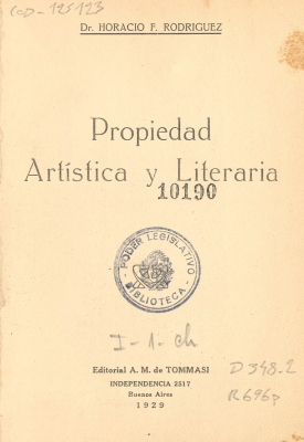 Propiedad art&iacute;stica y literaria