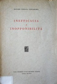 Inefficacia e Inopponibilità