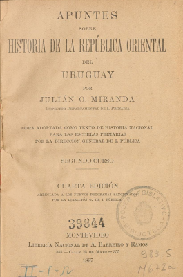 Apuntes sobre la historia de la Rep&uacute;blica Oriental del Uruguay