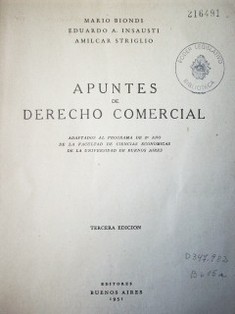 Apuntes de Derecho Comercial