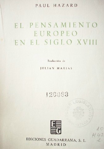 El pensamiento europeo en el siglo XVIII