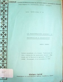 Las transformaciones agrarias y su incidencia en la asalarización