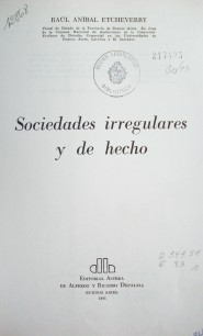 Sociedades irregulares y de hecho