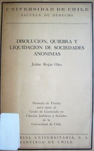 Disolución, quiebra y liquidación de sociedades anónimas