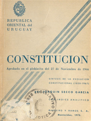 Constitución de la República Oriental del Uruguay : texto oficial