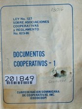 Ley No. 127 sobre asociaciones cooperativas y reglamento No. 623-86