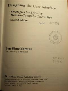 Designing the user interface : strategies for effective human-computer interacting