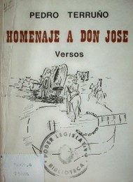 Homenaje a Don José : versos
