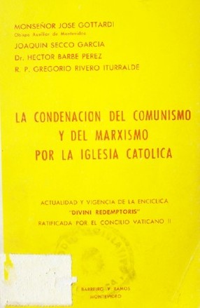 La condenación del comunismo y del marxismo por la Iglesia Católica