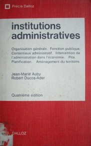 Institutions Administratives