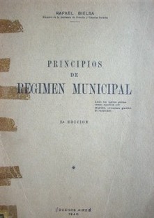 Principios de régimen municipal