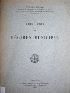 Principios de régimen municipal