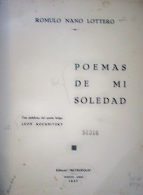 Poemas de mi soledad