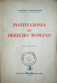 Instituciones de Derecho Romano