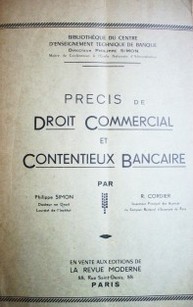 Précis de Droit Commercial et Contentieux Bancaire