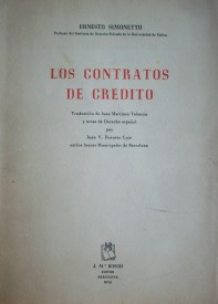 Los contratos de crédito