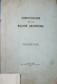 Constitución de la Nación Argentina