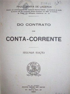 Do contrato de conta-corrente