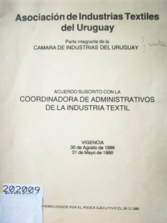 Acuerdo suscrito con la coordinadora de administrativos de la industria textil