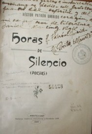 Horas de silencio : poesías