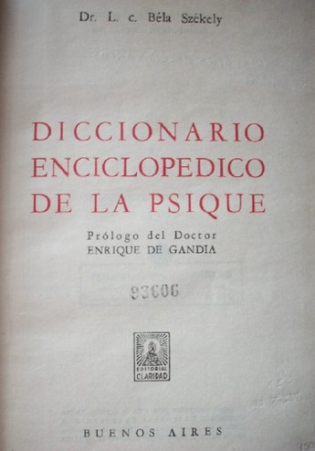 Diccionario enciclopédico de la Psique