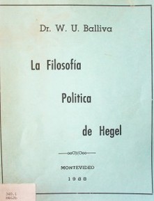 La filosofía política de Hegel