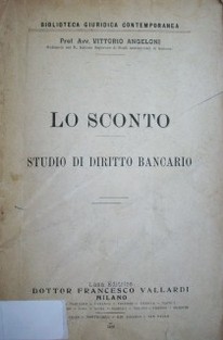 Lo Sconto : studio di diritto bancario