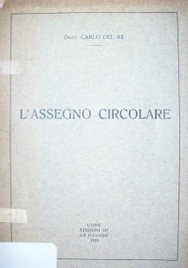 L'assegno circolare